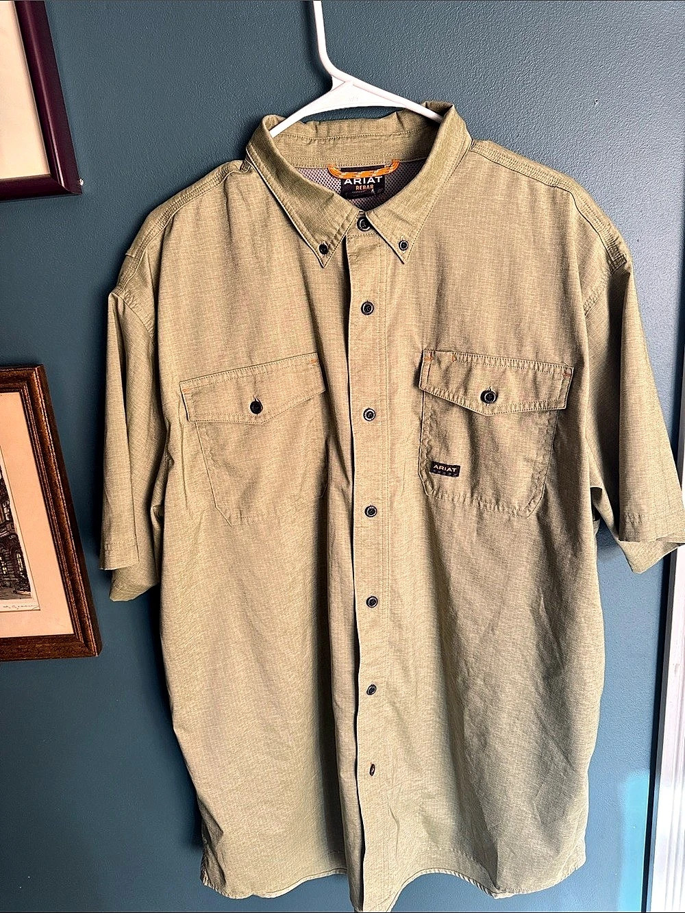 Ariat Rebar Work Shirt Short Sleeve green XL